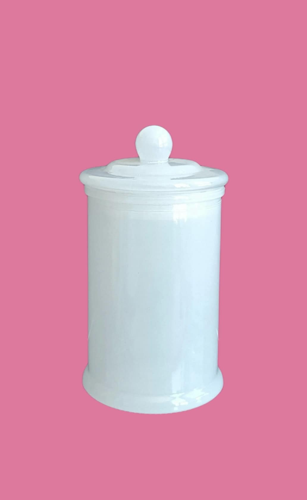 Danube Style Knob Lid Transparent White