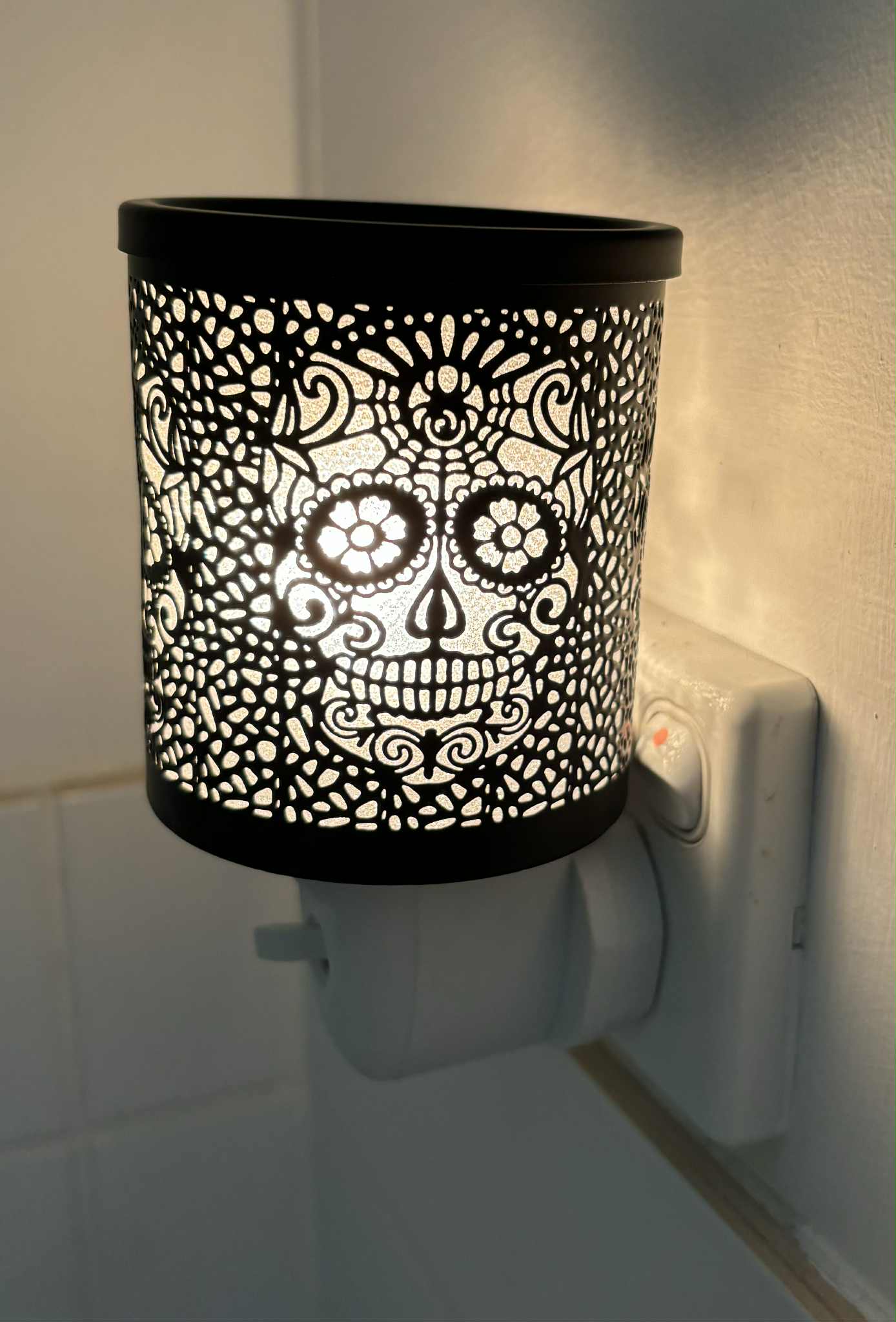 Black Lady Skull Plug In