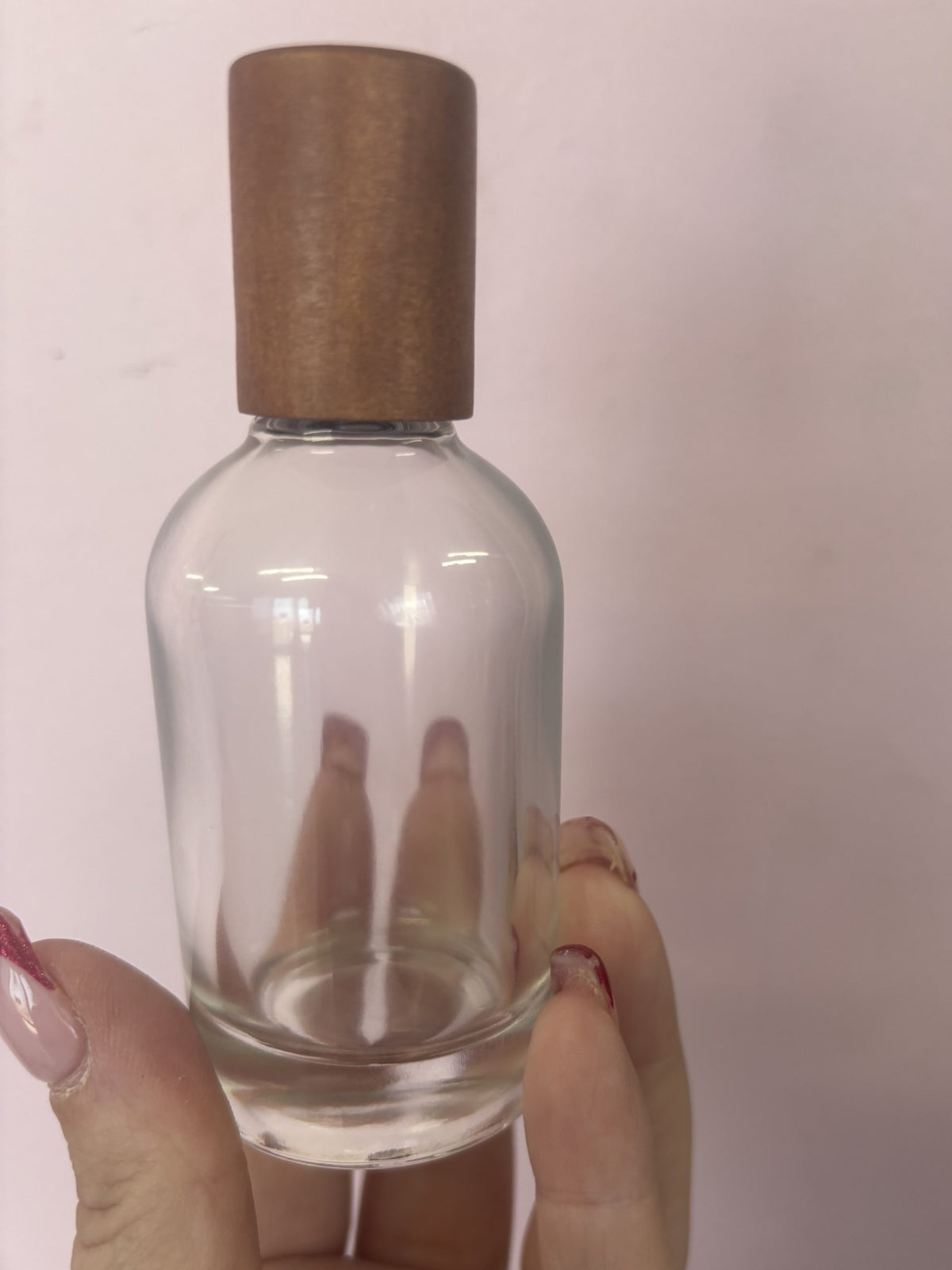 Perfume Santal Glass Spray Bottle With Wooden Lid 50ml