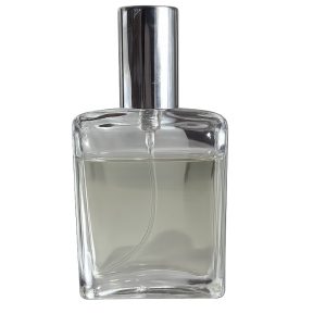 Perfume Clear Square Silver Lid spray bottle 50ml